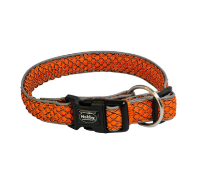 Nobby Ошейник для собак Mesh Air S-M 2,5х30-45 см оранжевый