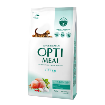 Optimeal Сухой корм для котят Курица 1,5 кг