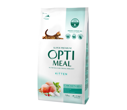 Optimeal Сухой корм для котят Курица 1,5 кг