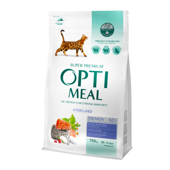 Optimeal Сухой корм для котов Стерилизованные Лосось 700 г