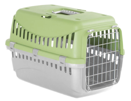 MP Bergamo Gipsy 1 Переноска для котів S Light Green металеві дверцята 46х31х32 см