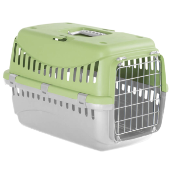 MP Bergamo Gipsy 1 Переноска для котов S Light Green с металлическими дверцами 46х31х32 см