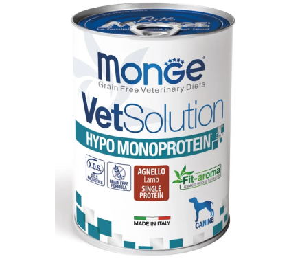 Monge Консерва для котов VetSolution Wet Hypo canine Ягнёнок 400 г