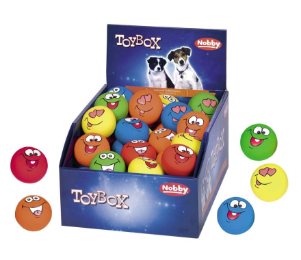 Nobby toy for dog crazy facees latex 5.5 cm