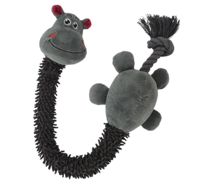Nobby toy for dog hippo with rope plush 61 cm