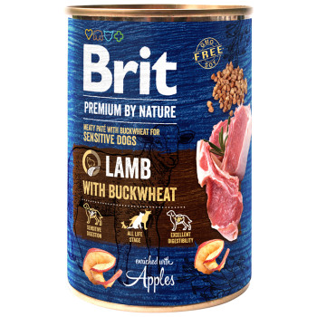 Brit Premium Консерва для собак Ягнёнок и гречка 800 г