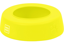 Waudog Silicone Миска-непроливайка для собак 1 л желтая