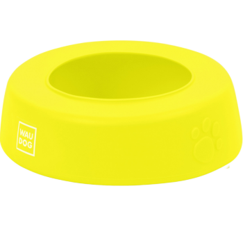 Waudog Silicone Миска-непроливайка для собак 1 л желтая