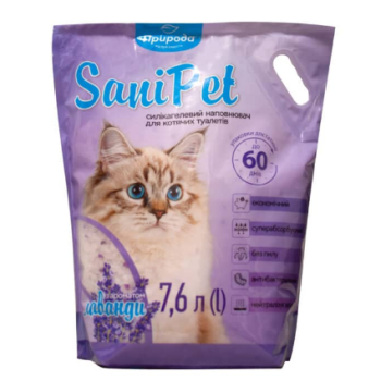 Природа Sani Pet Наполнитель силикагелевый Лаванда 7,6 л