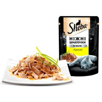 Sheba Влажный корм для котов Курица в желе 85 г