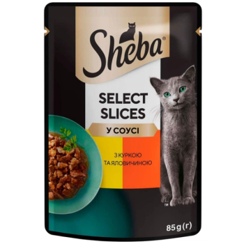 Sheba Влажный корм для котов Курица и говядина в соусе 85 г