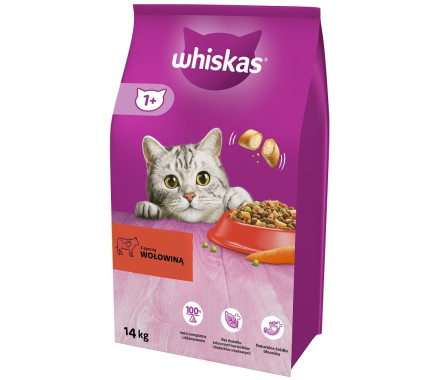 Whiskas Сухой корм для котов Говядина 14 кг