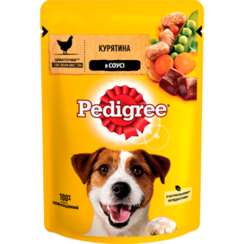 Pedigree Влажный корм для собак Курица с овощами в соусе 100 г