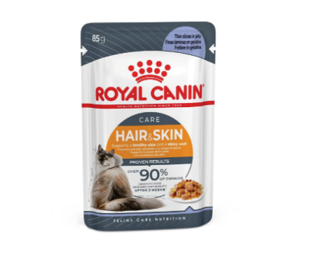 Royal Canin Влажный корм для котов Hair & Skin Care Jelly 85 г