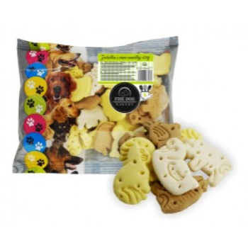 FineDog Лакомства для собак Печенье зверятка микс Ваниль 150 г