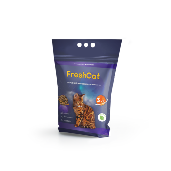 Fresh Cat Наполнитель древесный без запаха 3 кг