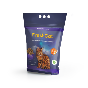 Fresh Cat Наполнитель древесный без запаха 5 кг