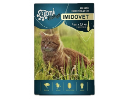 Petoni Planet Imidovet Капли от блох и клещей для кошек до 4 кг, 0,4 мл — цена за 1 пипетку