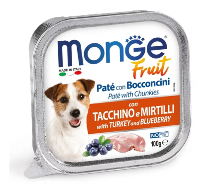 Monge Влажный корм для собак Fruit Индейка с черникой 100 г