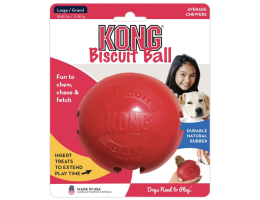 Kong Biscuit Ball Іграшка для собак М'яч для ласощів L 10 см червоний