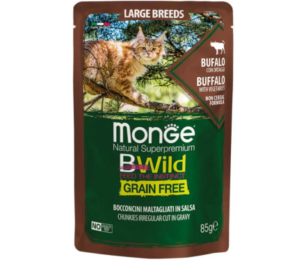 Monge Влажный корм для котят Bwild Grain Free Буйвол 85 г
