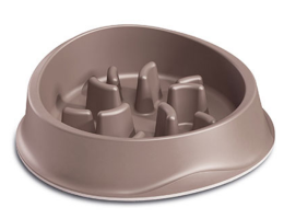 Stefanplast Миска для медленного кормления Chic 1 л бежевая