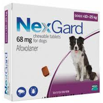 NexGard Жевательные таблетки от блох и клещей для собак L 10-25 кг Цена за 1 табл