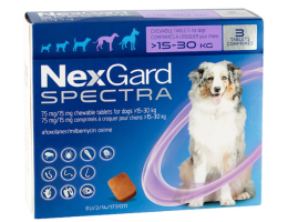 NexGard Spectra Таблетки жувальні від бліх кліщів та глистів для собак L 15-30 кг Ціна за 1 табл