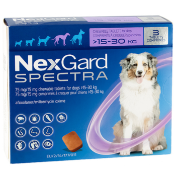 NexGard Spectra Таблетки жувальні від бліх кліщів та глистів для собак L 15-30 кг Ціна за 1 табл
