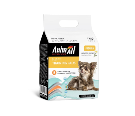 AnimAll Пелюшки для цуценят та собак з ароматом ромашки 60х60 см 10 шт