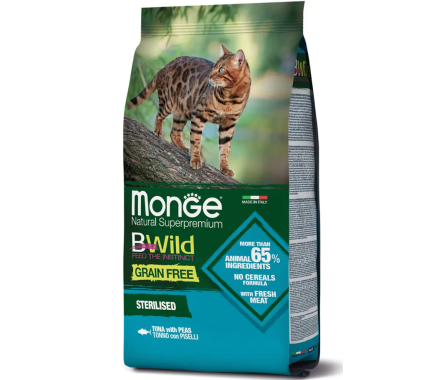 Monge Сухой корм для котов Bwild Grain Free Тунец 1,5 кг