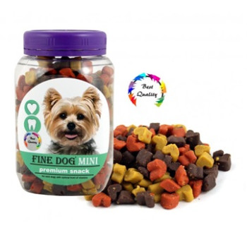 FineDog Лакомства для собак Сердечки микс Мясо, рыба и злаки 280 г