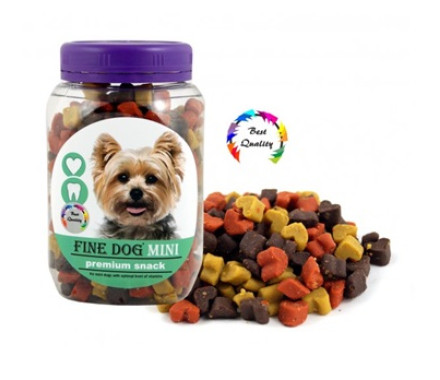 FineDog Лакомства для собак Сердечки микс Мясо, рыба и злаки 280 г