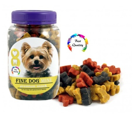 FineDog Лакомства для собак Косточки микс Мясо и злаки 280 г
