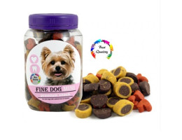 FineDog Ласощі для собак Мікс М'ясо, риба та злаки 280 г