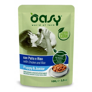 Oasy Вологий корм для цуценят Oap Курка та рис 100 г