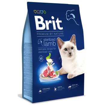 Brit Premium Nature Sterilized Сухой корм для котов Ягнёнок 8 кг