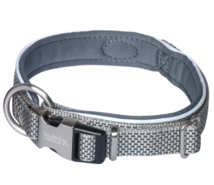 Nobby Нашийник для собак Classic Preno Royal L-XL 2,5-3,5х54-65 см сірий