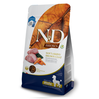 Farmina N&D Grain Free Brown Adult Mini Сухой корм для собак Ягнёнок, спирулина и морковь 2 кг