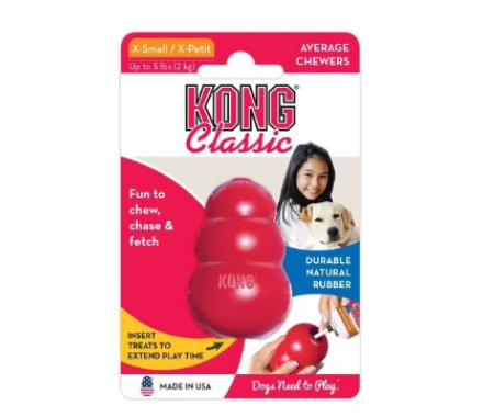 Kong Classic Toy for Dogs for Treats XS 5.7 cm Red