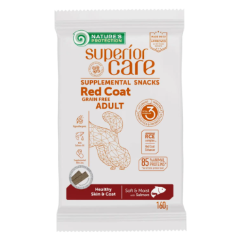 Nature\'s Protection Лакомства для собак Superior Care Red Coat Healthy Skin & Coat Лосось 160 г