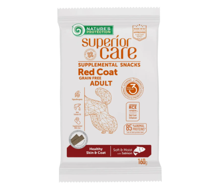 Nature\'s Protection Лакомства для собак Superior Care Red Coat Healthy Skin & Coat Лосось 160 г