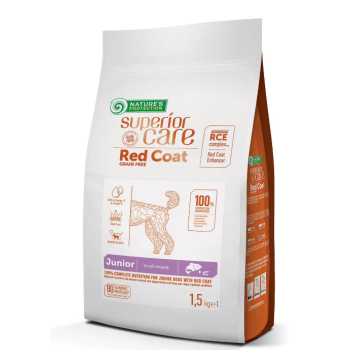 Nature\'s Protection Сухой корм для щенков Red Coat Junior Mini Breeds Лосось 1,5 кг