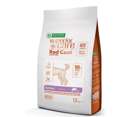 Nature\'s Protection Сухой корм для щенков Red Coat Junior Mini Breeds Лосось 1,5 кг