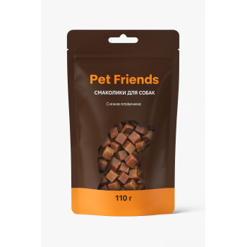 Pet Friends Ласощі для собак Кубики зі сніжної яловичини 110 г