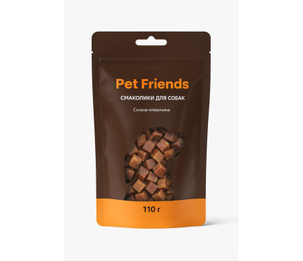 Pet Friends Ласощі для собак Кубики зі сніжної яловичини 110 г