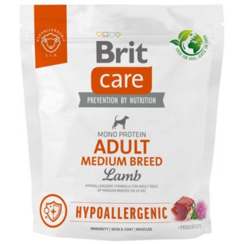 Brit Care Hypoallergenic Adult Medium Breed Сухой корм для собак Ягнёнок 1 кг