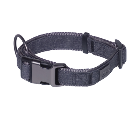 Nobby Ошейник для собак Linen Deluxe XS-S 1,6×23‑30 см черный