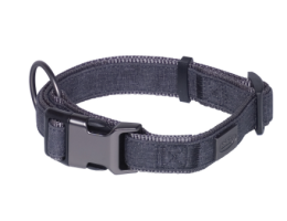 Nobby Нашийник для собак Linen Deluxe S-M 2х28-40 см чорний
