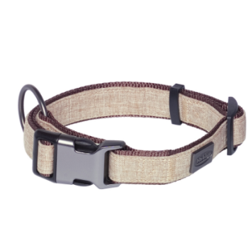 Nobby Ошейник для собак Linen Deluxe S-M 2×28‑40 см коричневый